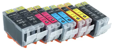 Produktbild von vhbw 10x Tintenpatronen kompatibel mit Canon Pixma IP5200, iP4500, IP4300, IP4200, IP5300, IP5200R, IP3300, IP3500 Drucker + Chip (Kompatibel)
