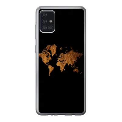 Produktbild von MuchoWow® Handyhülle Schutzhülle Hülle für Samsung Galaxy A52 5G Weltkarte - Schilf - Karte Silikon Softcase Handy Hülle - Umschlag