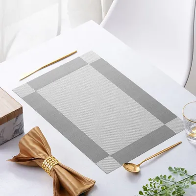 Produktbild von 8-teiliges Set abwaschbarer Platzsets 30x45cm, rutschfest und hitzebeständig, PVC Tischsets für Küche, Zuhause, Restaurant und Esstisch