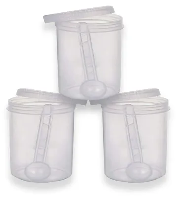 Image de Ensemble de 3 bocaux de conservation en plastique hermétiques, capacité de 2000 ml