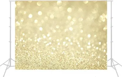 Zdjęcie produktu dla Złote tło fotograficzne z efektem bokeh, 2 x 15 m – dekoracja na rodzinne zdjęcia i urodziny – rekwizyty do studia fotograficznego dla noworodków