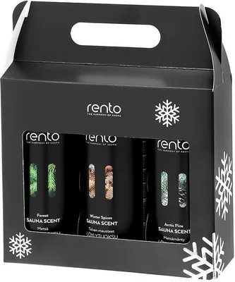 Immagine prodotto di Rento Sauna Duft Geschenkbox 3 x 400 ml, Wintergewürze, Wald- und Polarkiefer
