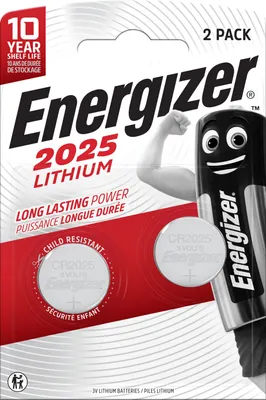 Produktbild von Energizer Lithium Knopfzellenbatterie CR2025 FSB2 E304126901