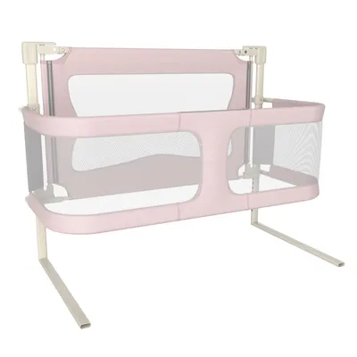 Produktbild von 3-in-1-Babybett Bettgitter Beistellbett höhenverstellbar , Klappbett, mit Moskitonetz, atmungsaktives und sichtbares Netzfenster Rosa