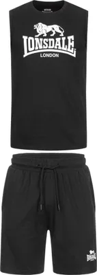 Image de Ensemble T-shirt sans manches & short homme coupe regular ALLANTON Black/White S Lonsdale