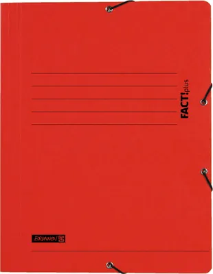 Produktbild von Sammelmappe Fact!plus A4 Karton 375g/qm rot Packung mit 10 Stück
