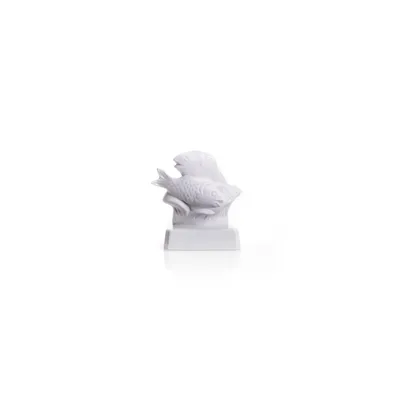 Image de Figurine en porcelaine « Signe du zodiaque : Poisson », 10 cm, blanc biscuit