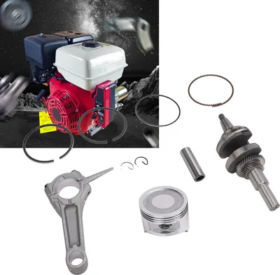 Immagine prodotto di Set pistoni motore-bielle, perni di biella in metallo, set bielle, resistente all'usura, per GX390 13 CV