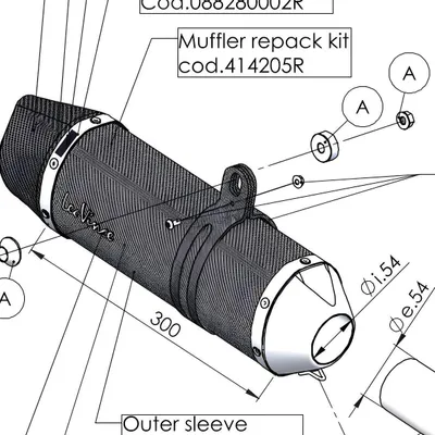 Produktbild von Auspuffrohr LeoVince Auspuff-Ersatzteil Verbindungsrohr 1150