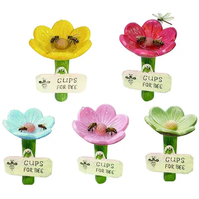 Produktbild von Bienen Tränke 5er Set, Insekten Wasserstation für Garten, Balkon & Terrasse, ideal für Wildbienen, Schmetterlinge und andere Bestäuber