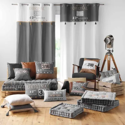 Produktbild von Sitzkissen Stuhlkissen Bank Auflage 45x45x10 Indoor Outdoor Baumwolle Polsterung, Farbe:Artchic