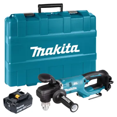 Obrázek produktu pro Makita DDA 450 F1K Akumulátorová úhlová vrtačka 18 V 70 Nm bez kartáčů + 1x akumulátor 3,0 Ah + kufr - bez nabíječky