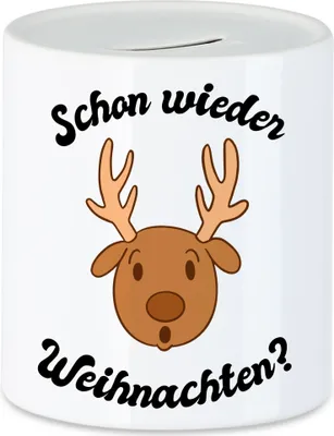 Produktbild von Schon Wieder Weihnachten Spardose Tolle Geschenkidee  Weihnachtszeit Weihnachten Elch Lustiges Motiv