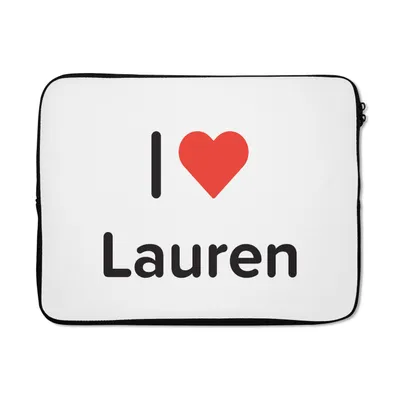 Produktbild von MuchoWow® Laptop Hülle 15 Zoll Ich liebe - Lauren - Mädchen Laptoptasche - Laptoptasche - Sleeve - Rundum-Schutz