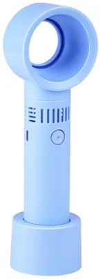 Produktbild von Lifetime Air Mini Ventilator ohne Blätter 3 Stufen – Fan USB wiederaufladbar – Tischventilator klein und tragbar – Leiser Ventilator für Büro und Zuhause – Kleiner Ventilator kompakt – Blau