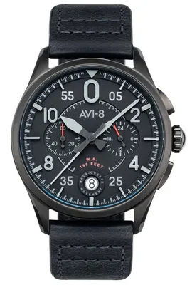 Produktbild von AVI-8 Spitfire Lock Chronograph Schiefer Schwarz Herrenuhr