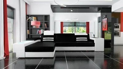 Immagine prodotto di Divano ad angolo, divano, divano in pelle, soggiorno, illuminazione, minibar, marrone, beige