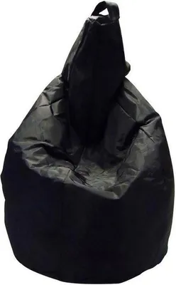 Produktbild von Einfarbiger Sitzsack, schwarze Farbe, Maße 80 x 120 x 80 cm