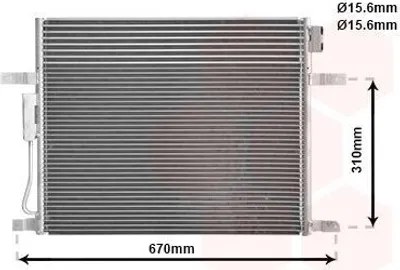 Produktbild von VAN WEZEL 21005050 Kondensator Klimaanlage Klimakondensator für JEEP GRAND CHEROKEE III (WH, WK)