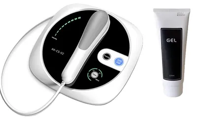 Imagen del producto de Dispositivo de terapia por ultrasonido, frecuencia de 1 MHz, intensidad ajustable, con gel, enchufe de la UE, compatible con voltajes de 100V-240V