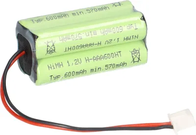 Produktbild von 4,8V 600mAh AAA Ni-MH Mexcel Notleuchten Akkupack NS4/600AAAHT Kabel und Stecker