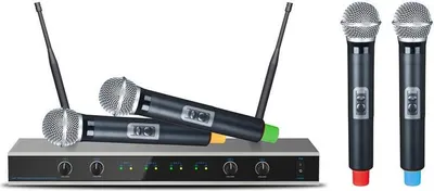 Produktbild von E-Lektron IU-4011 digital UHF Funkmikrofon System 4x Hand-Mikrofon drahtlos Set - EL173766