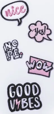 Produktbild von Textil-Sticker Vibes Packung mit 6 Stück