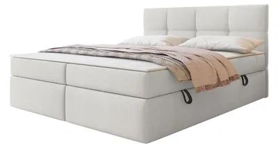 Produktbild von MIRJAN24 Boxspringbett Figaro, Ehebett mit zwei Bettkästen, Doppelbett mit Topper, Härtegrad H3 (Farbe: Curio 02, Größe: 160x200 cm)