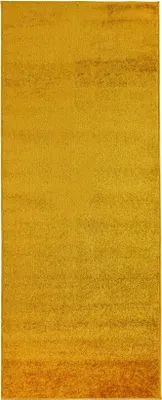 Productafbeelding van Mazovia Tapijt, Geel, Effen Kleur - Tapijt voor Woonkamer, Slaapkamer, Geschikt voor Vloerverwarming - 80x250 cm