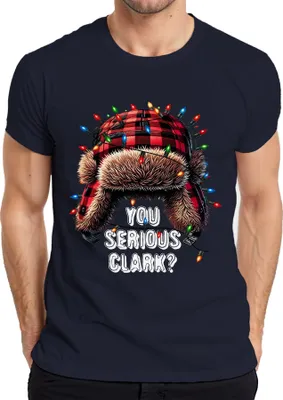 Zdjęcie produktu dla You Serious Clark Griswold Zabawny cytat - świąteczna koszulka męska, granatowy, M
