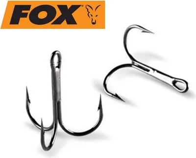 Produktbild von Fox Carbon Treble Hooks barbed Drillinge Haken Drillingshaken, Größe:8