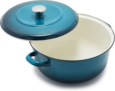 Produktbild von Dutch Oven Runder Schmortopf, 26cm/5 Liter, Tiefblau mit Farbverlauf
