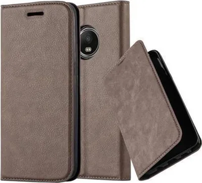 Produktbild von Cadorabo puzdro pre Motorola MOTO G5 ochranné puzdro v hnedej farbe puzdro na mobilný telefón kryt magnetické zatváranie