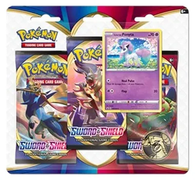 Produktbild von Pokemon Sword & Shield: Galarian Ponyta 3-Pack Blister