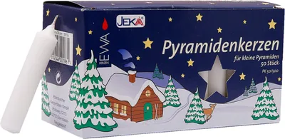 Produktbild von Pyramidenkerzen - weiß, á 50 Stück