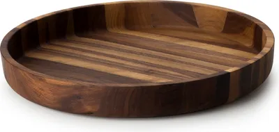 Zdjęcie produktu dla CONTINENTA Schale, Walnuss 38x5,4 cm 4235 4017167423500 Vorteilset – 2 Stück – inkl. 4 Edelstahl-Trinkhalme