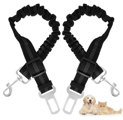 Produktbild von Hundegurt Auto Sicherheitsgurt Hund - Verstellbar 53-75 cm - Elastisch - 2 Stück - Für alle Autos