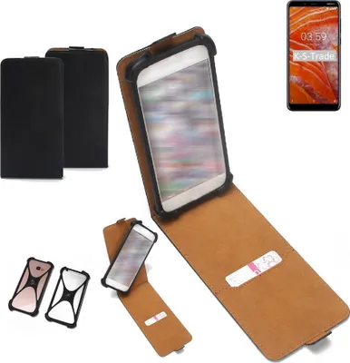 Produktbild von K-S-Trade Handyhülle Schutzhülle kompatibel mit Nokia 6.2 Hülle Case Cover Flip Style Bumper schwarz 1x