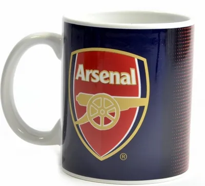 Produktbild von Kaffeebecher mit Arsenal-FC-Rasterdruck, 0,3 kg, in Schachtel BS1399 (Einheitsgröße) (Marineblau/Rot)