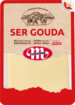 Zdjęcie produktu dla Mlekovita Ser Gouda plastry 150g