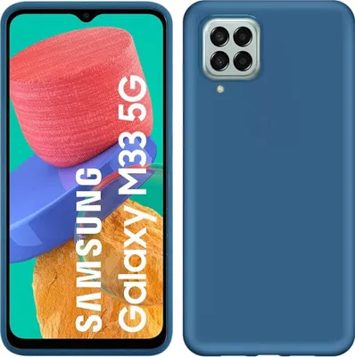 Produktbild von Galaxy M33 5G Hülle, Flüssig Silikon Weich Gummi Schutzhülle für Samsung Galaxy M33 5G Blau