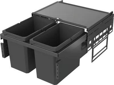 Produktbild von VS ENVI Space Abfalltrennsystem KB 600 mm 2 x 22 Liter Lava