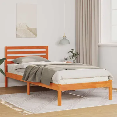 Obrázek produktu pro Maison Exclusive – rám postele, voskově hnědý, 90 x 220 cm, masivní borové dřevo