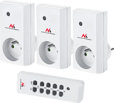 Zdjęcie produktu dla Zestaw zdalnie sterowanych gniazd sieciowych Maclean Energy MCE153