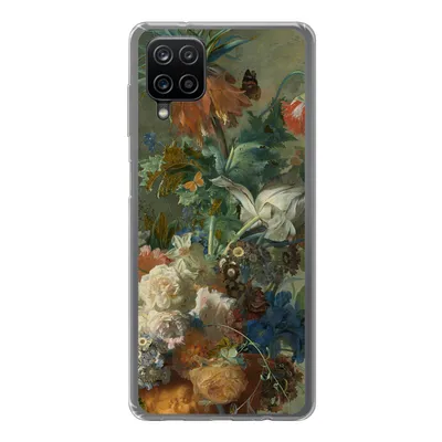 Produktbild von MuchoWow® Handyhülle Schutzhülle Hülle für Samsung Galaxy A12 Stilleben mit Blumen - Gemälde von Jan van Huysum Silikon Softcase Handy Hülle - Bild