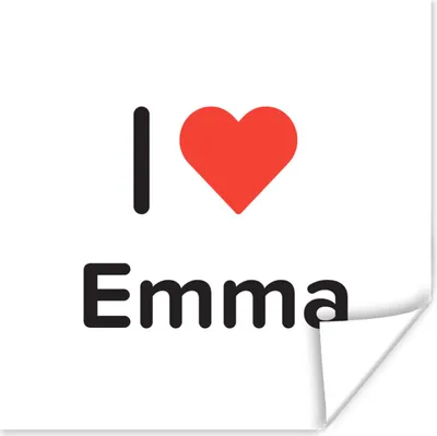 Produktbild von MuchoWow® Poster Ich liebe - Emma - Mädchen 100x100 cm - Babyzimmer