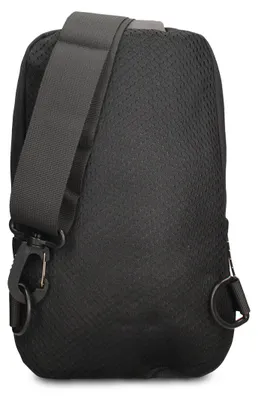 Image de Sacoche Cavalli Heuptasje pour hommes, en simili cuir noir, avec bandoulière réglable et poches zippées