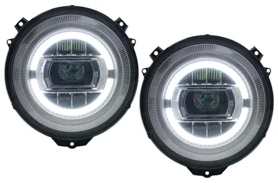 Immagine prodotto di Fari full LED per Mercedes G W463 05-17 look cromo facelift 2018.