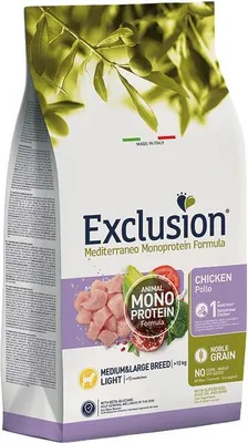 Obrázok produktu pre Exclusion NGLCM12, Dospelý, Veľké (26 až 44 kg), Stredné (11 - 25 kg), Kuracie mäso, 12 g