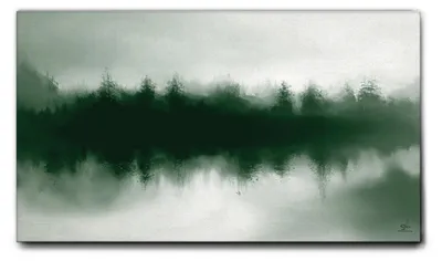 Immagine prodotto di Giallobus - 03 - Orizzonti di alberi 3 - Giallobus - 140L x 80l cm - Quadro - Tela Canvas Telaio Standard